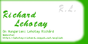 richard lehotay business card
